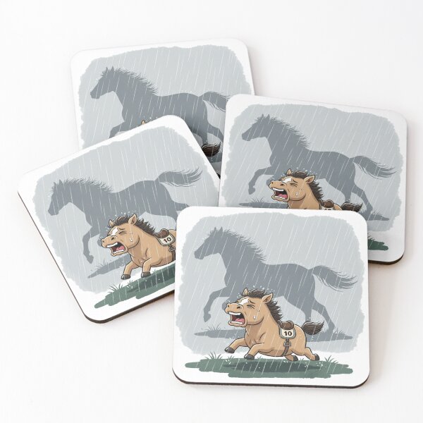 Item preview, Running Horse Crying In Rain Melancholy Design designed and sold by chattsuede.
