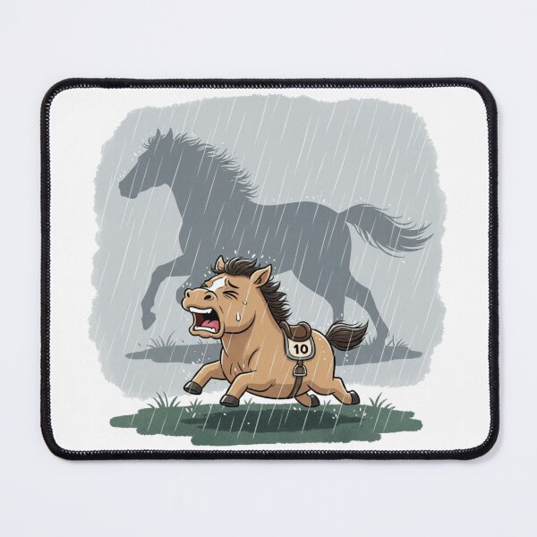 Item preview, Running Horse Crying In Rain Melancholy Design designed and sold by chattsuede.