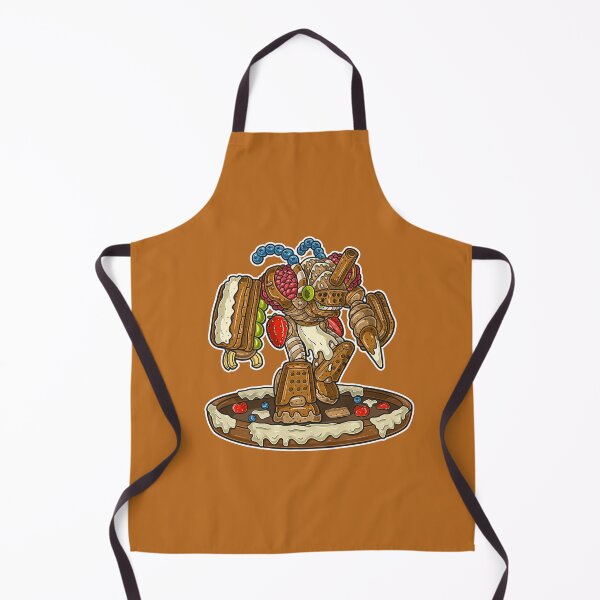 Item preview, Cartoon Character of Biscuit monster standing on a wooden plate with milk, cream and various fruits. designed and sold by tedykurniawan12.