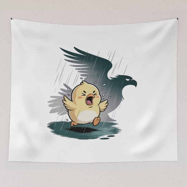 Item preview, Cute Crying Chick Overwhelmed Relatable Anxiety Cartoon designed and sold by chattsuede.