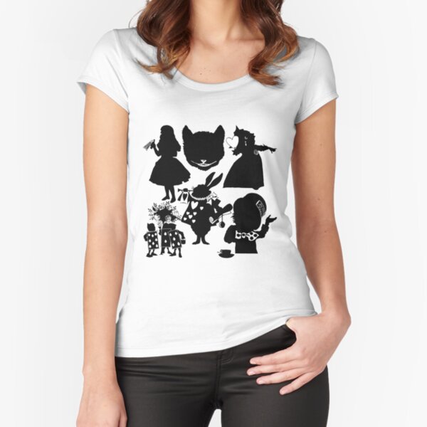 Alice In Wonderland - Silhouette Collection Fitted Scoop T-Shirt