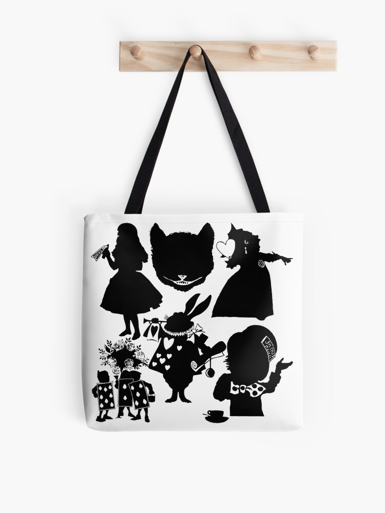 Alice in Wonderland Silhouette Tote Bag