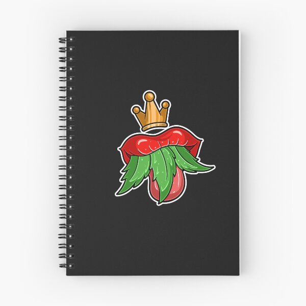 Item preview, Cartoon Logo of Marijuana in mouth with crown.  designed and sold by tedykurniawan12.