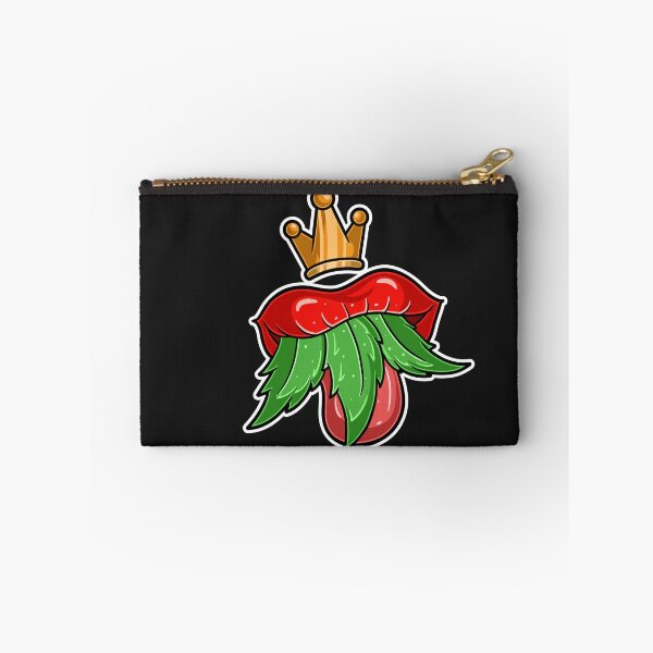 Item preview, Cartoon Logo of Marijuana in mouth with crown.  designed and sold by tedykurniawan12.