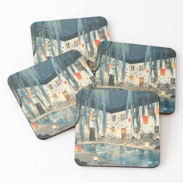 Item preview, Lantern Reflections in a Quiet Courtyard designed and sold by Dusk Atelier.