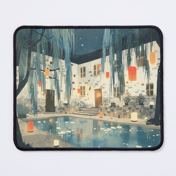 Item preview, Lantern Reflections in a Quiet Courtyard designed and sold by Dusk Atelier.