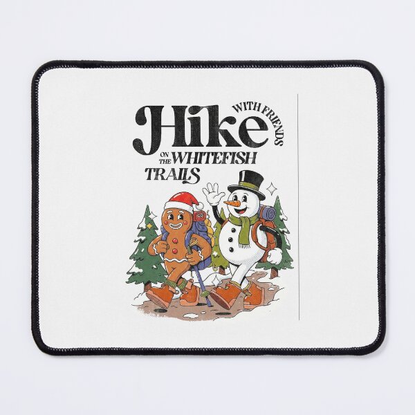 Item preview, Whitefish Trails Hiking Gingerbread Snowman Christmas Mascot designed and sold by HoopeStylee.