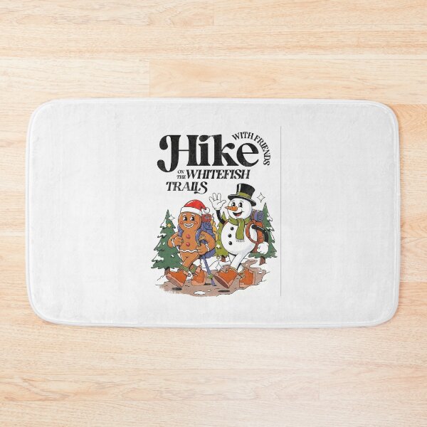 Item preview, Whitefish Trails Hiking Gingerbread Snowman Christmas Mascot designed and sold by HoopeStylee.