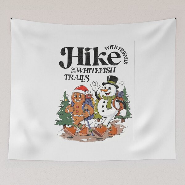 Item preview, Whitefish Trails Hiking Gingerbread Snowman Christmas Mascot designed and sold by HoopeStylee.
