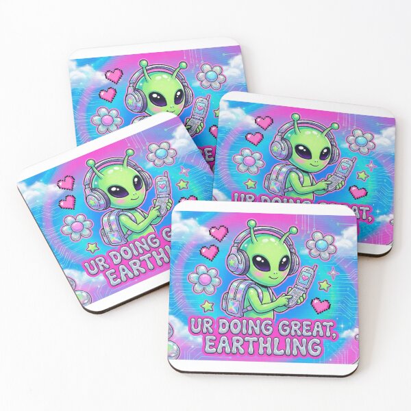 Item preview, Ur Doing Great Earthling | Cute Y2K Alien Cyber Aesthetic Positivity designed and sold by Estudio101.