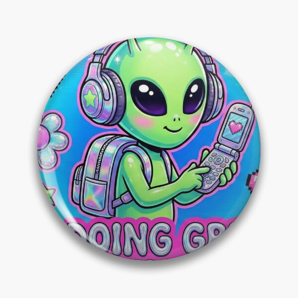 Item preview, Ur Doing Great Earthling | Cute Y2K Alien Cyber Aesthetic Positivity designed and sold by Estudio101.