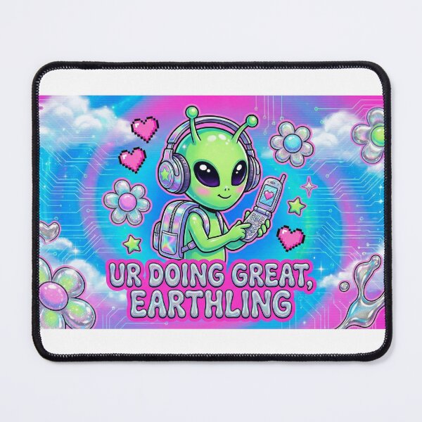 Item preview, Ur Doing Great Earthling | Cute Y2K Alien Cyber Aesthetic Positivity designed and sold by Estudio101.
