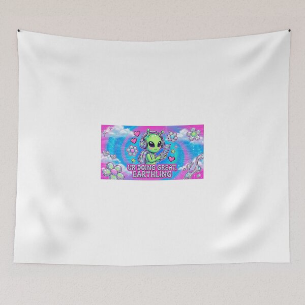 Item preview, Ur Doing Great Earthling | Cute Y2K Alien Cyber Aesthetic Positivity designed and sold by Estudio101.
