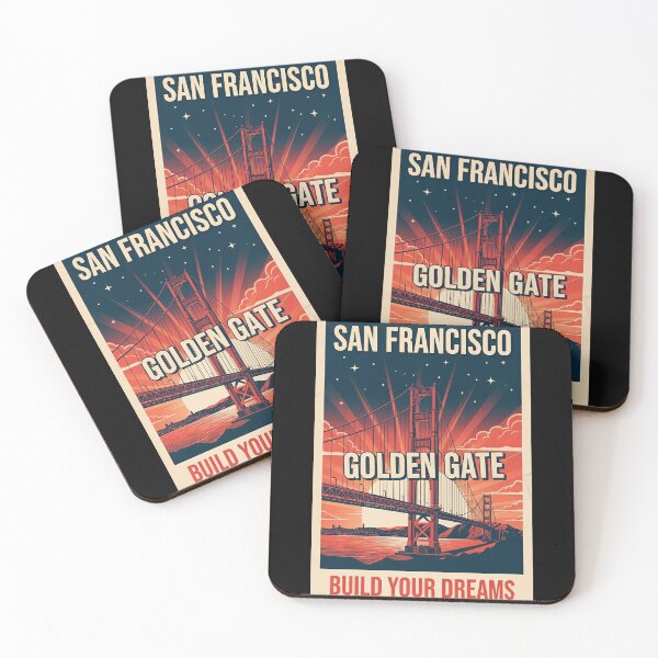 Item preview, San Francisco Golden Gate Bridge Vintage Travel Poster designed and sold by HoopeStylee.
