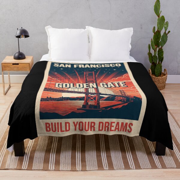 Item preview, San Francisco Golden Gate Bridge Vintage Travel Poster designed and sold by HoopeStylee.