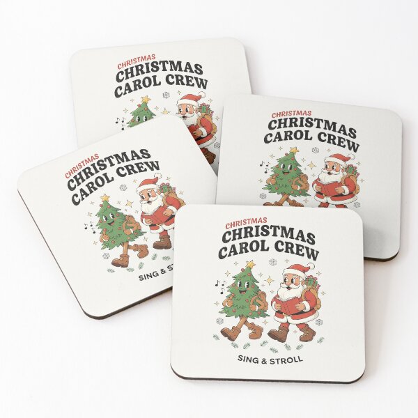 Item preview, Christmas Carol Crew Santa Tree Retro Holiday Mascot designed and sold by HoopeStylee.