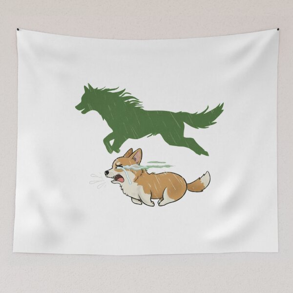 Item preview, Expressive Crying Corgi Running Dog Lover Cartoon designed and sold by chattsuede.