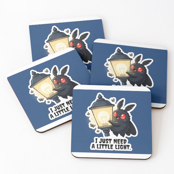 Item preview, I Just Need A Little Light | Cute Mothman Loves Lamp Sticker designed and sold by Estudio101.