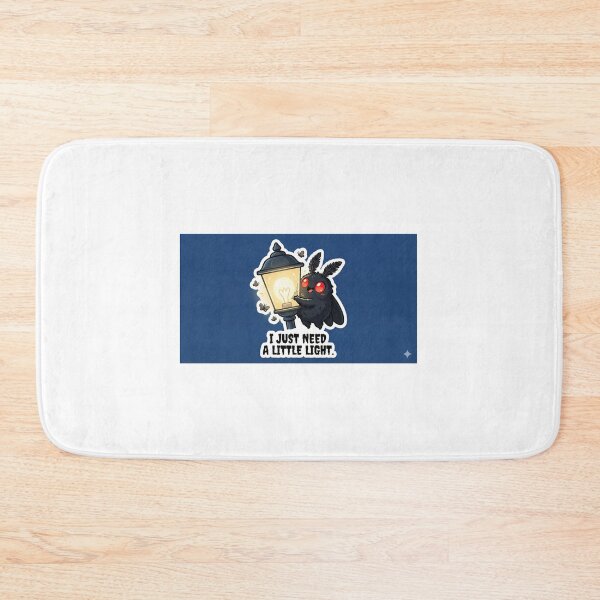 Item preview, I Just Need A Little Light | Cute Mothman Loves Lamp Sticker designed and sold by Estudio101.
