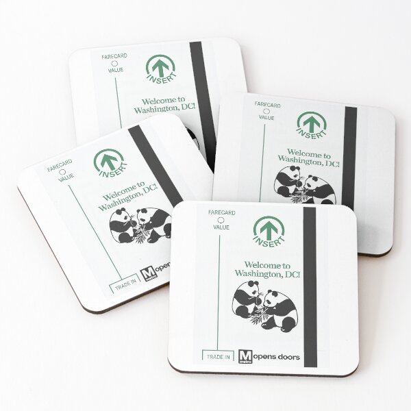 Item preview, Washington DC Panda Metro Farecard Retro Graphic designed and sold by ArtSpireWorks.