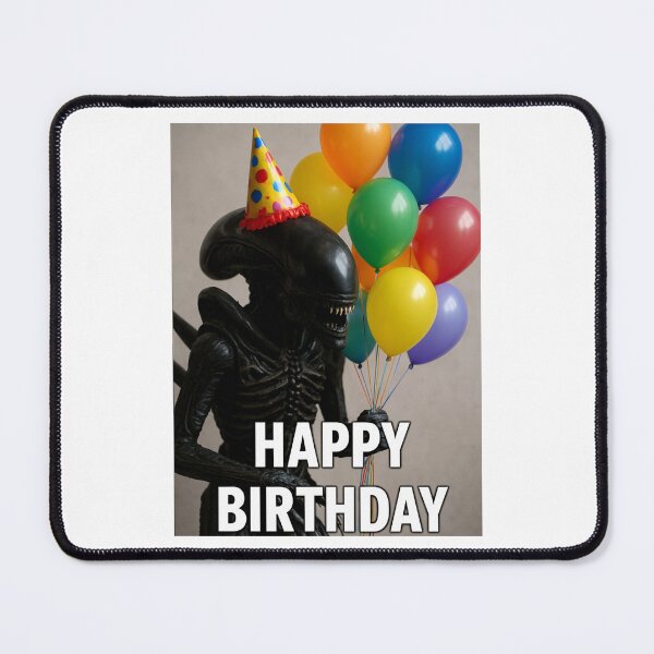 Item preview, Xenomorph alien predator terminator birthday balloons party hat meme funny prank weird designed and sold by CheeseBlueprint.