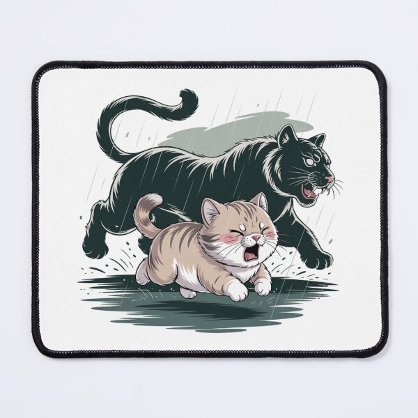 Item preview, Anxious Crying Cat Chased In Rain Cartoon designed and sold by chattsuede.
