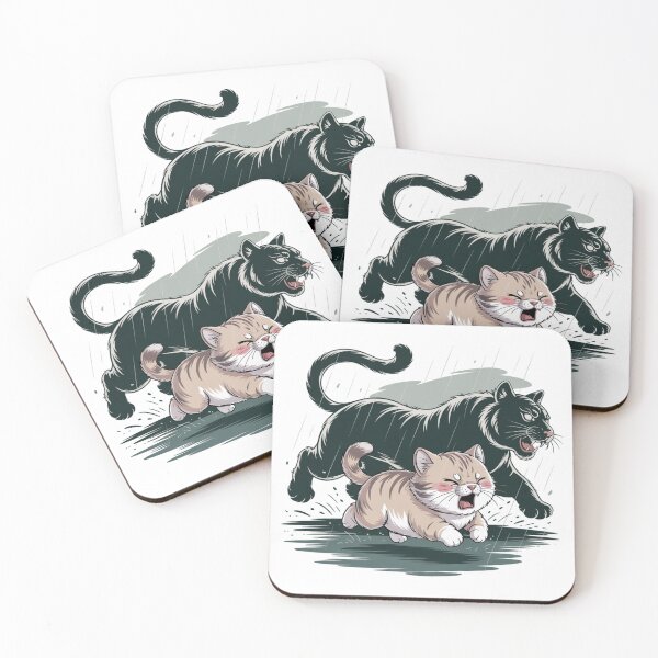 Item preview, Anxious Crying Cat Chased In Rain Cartoon designed and sold by chattsuede.