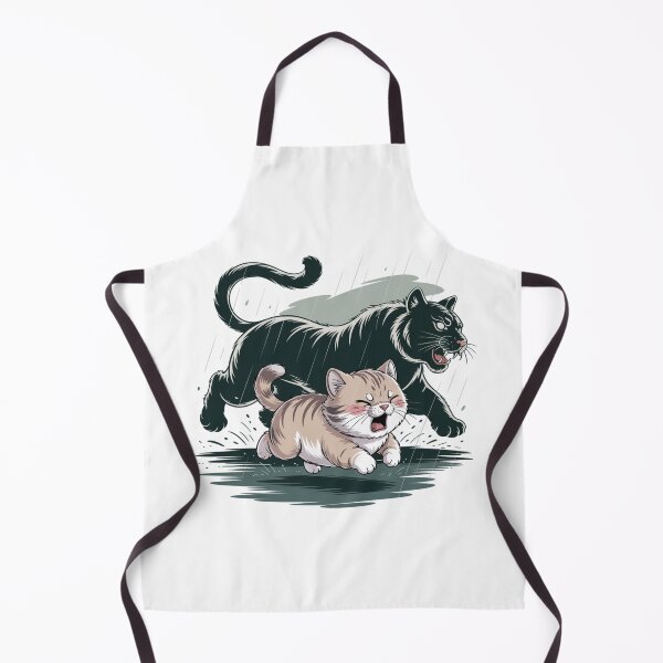 Item preview, Anxious Crying Cat Chased In Rain Cartoon designed and sold by chattsuede.