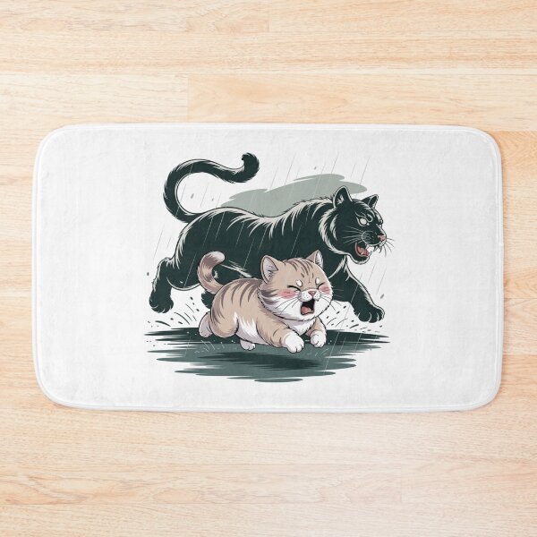Item preview, Anxious Crying Cat Chased In Rain Cartoon designed and sold by chattsuede.