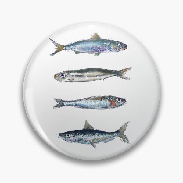 Item preview, Fish out of water (sardine illustration) designed and sold by sisie.