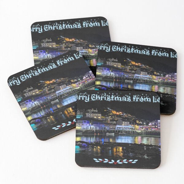 Item preview, Christmas lights at Looe in Cornwall designed and sold by rosiephotos.