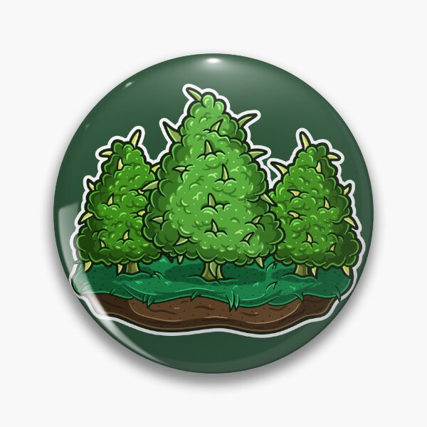 Item preview, Cartoon logo of 3 marijuana plants on grass. designed and sold by tedykurniawan12.