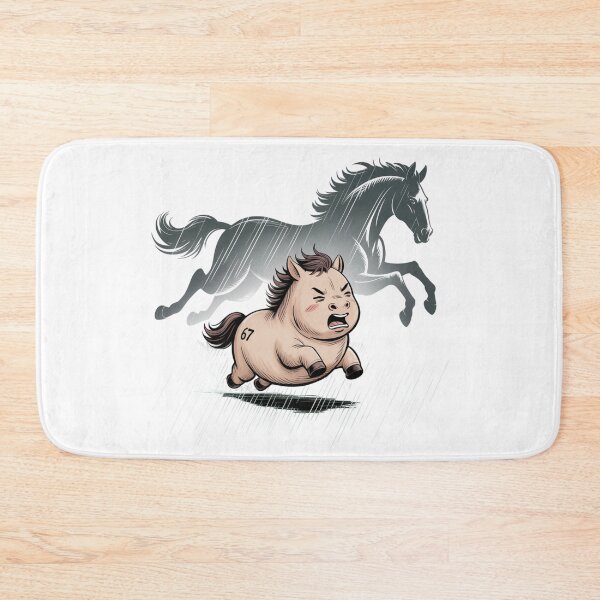 Item preview, Little Wild Horse Facing Stormy Fear Cute Cartoon designed and sold by chattsuede.