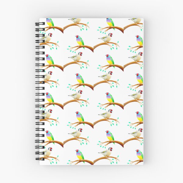 Item preview, Colourful birds design unique handmade original artwork gouldian gold finch  designed and sold by Arniesart85.