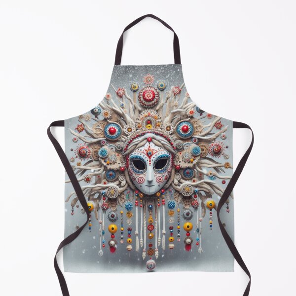 Item preview, The Woodland Gossip’s Best Headdress - Intricate Folk Mask for Spreading Holiday News designed and sold by Karaboshka.