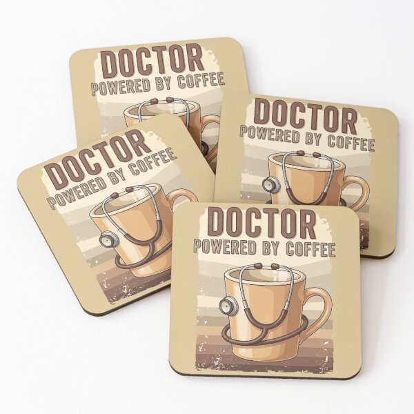 Item preview, Retro Doctor Powered By Coffee Design Vintage Medical Humor Gift designed and sold by Design_Your_Day.