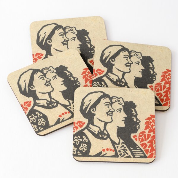 Item preview, Vintage Chinese Propaganda Poster – International Women’s Unity Art designed and sold by FriendsClub.