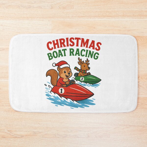Item preview, Merry Christmas Boat Racing Holiday  designed and sold by ChristinasMess.