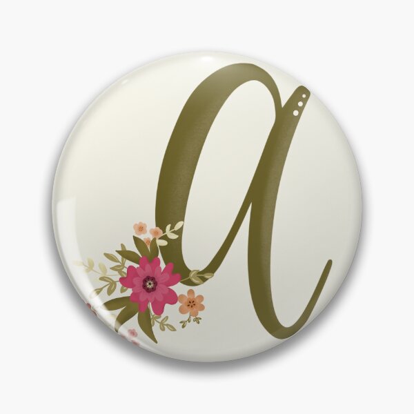 Item preview, Vintage Bouquet Floral Initial Monogram - A designed and sold by Willow & Grace Designs.