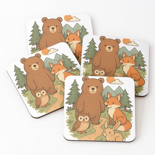 Item preview, Cute Forest Animals – Whimsical Nature Friends Illustration designed and sold by TshirtMyMom.
