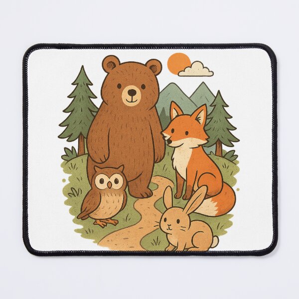 Item preview, Cute Forest Animals – Whimsical Nature Friends Illustration designed and sold by TshirtMyMom.
