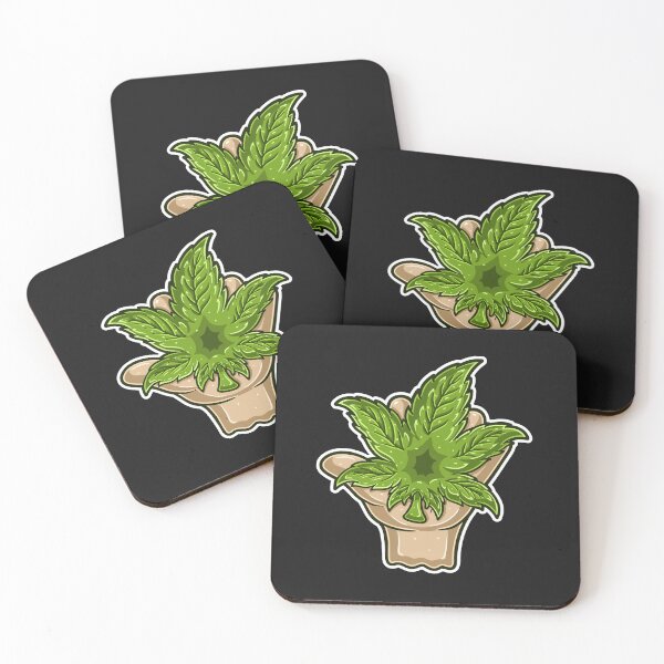 Item preview, Logo Cartoon of Marijuana leaf on hand.  designed and sold by tedykurniawan12.