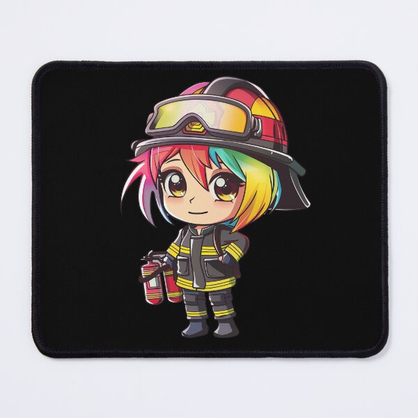 Item preview, Rainbow Rescue Chibi — Firefighter Hero designed and sold by ArgentoArt.
