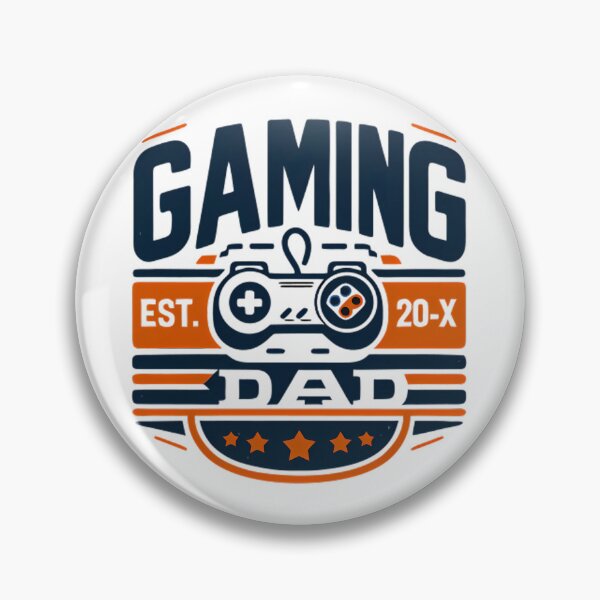 Item preview, Gaming Dad Established Badge Retro Controller Design designed and sold by DrawDrip.