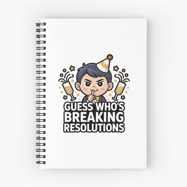 Item preview, Secretly Breaking New Year Resolutions Joke Funny Cartoon Man designed and sold by chattsuede.