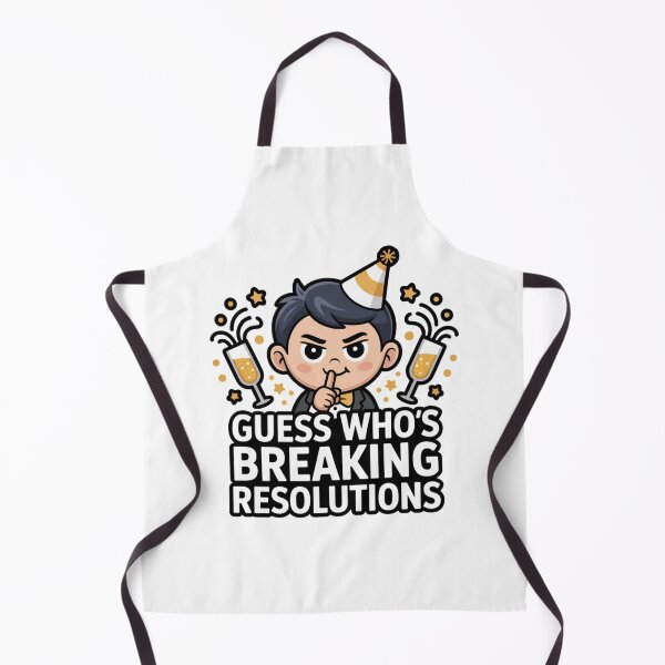 Item preview, Secretly Breaking New Year Resolutions Joke Funny Cartoon Man designed and sold by chattsuede.