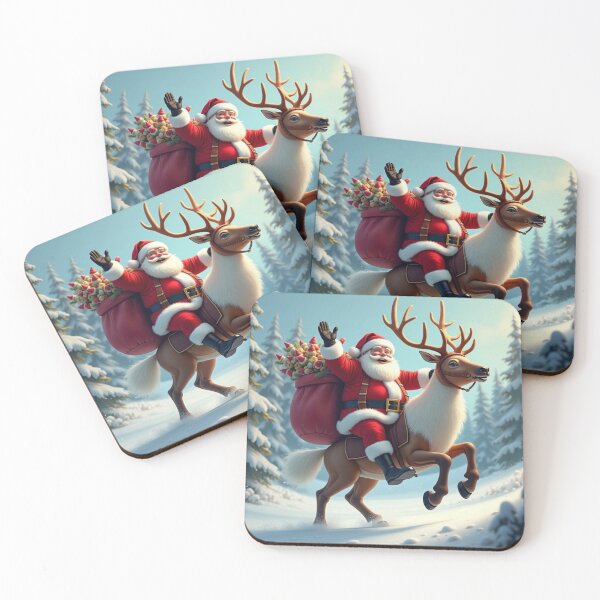 Item preview, Santa Flying designed and sold by Flibbertygibbet Press.