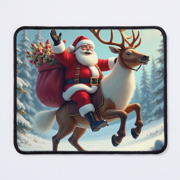 Item preview, Santa Flying designed and sold by Flibbertygibbet Press.