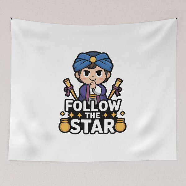 Item preview, Cute Wise Man Follow The Star Epiphany Cartoon designed and sold by chattsuede.