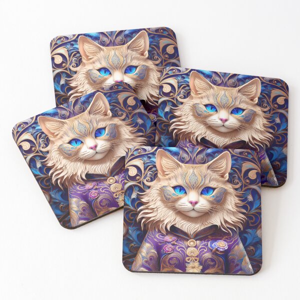 Item preview, Klimt Ragdoll Cat with Purple Robe designed and sold by Vicky Brago-Mitchell®.